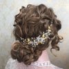 YERTTER Bridal Floral Crystal Leaf Bridal Hair Comb Clip Pearl Wedding Hair Accessories for Bride Bridesmaid Flower Girls (Gold)