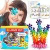 KENZY 210 Pieces Size 1.5 BPA Free Building Blocks Kids STEM Toys Building Discs Sets Clip Connect Educational Building Toys Interlocking Solid Plastic Toys Sets for Preschool Kids Boys Girls Aged 3+