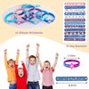 132Pcs Snowflake Party Favors Set Birthday Party Supplies Include 12 Bracelets, 10 Keychain, 10 snowflake squishies,10 wristbands,10 Hair accessories,10 straws,10 Bubble,50 Stickers and 10 Gift bags