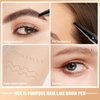 Boobeen Microblading Eyebrow Pen, Waterproof Eyebrow Pencil With Brush, 2 In 1 Precision Brow Pencil With Hair Like Strokes To Create Natural Eyebrow Makeup