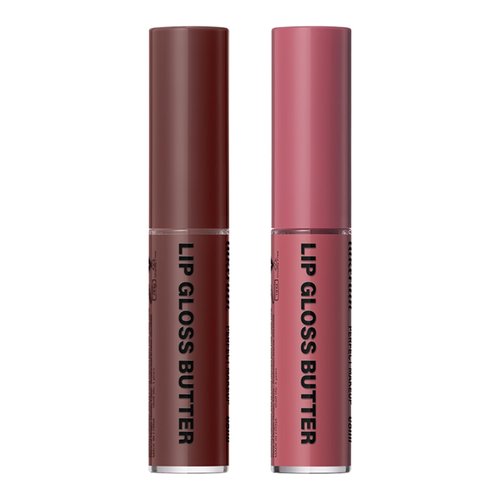 ZAMANIYA Butter Gloss Lip Gloss Set,Moisturizing Nourishing Hydrating Lip Glaze,Glass Lip Lipstick,Non-Sticky Lip Gloss,Lip Plumping Oil-Pack Of 2 (04 Oolong Milk Tea and 06 White Peach Juice)
