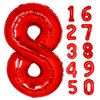 40 Inch Giant Red Number 8 Balloon, Helium Mylar Foil Number Balloons for Birthday Party, 8th Birthday Decorations for Kids, Anniversary Party Decorations Supplies (Red Number 8)