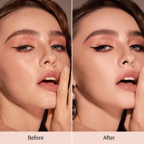 Erinde Blurring Setting Powder, Loose Face Powder with Finishing Powder Puff, Matte Finish, Lightweight, Long-Lasting, Soft Focus Natural Face Makeup for Uneven Skin Tone, Nude