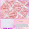 AddFavor Short Almond Press on Nails, 360pcs Pink Fake Nails Press ons Glossy Gel Acrylic Press ons Nails Short Almond Nails Set with Glue Adhesive Tabs for Women Girls