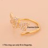 Rumtock CZ Crystal Beads Butterfly Fingernail Opening Ring Nail Decoration for Women Girls Little Finger Nail Art
