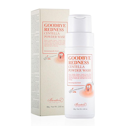 BENTON Goodbye Redness Centella Powder Wash - Gentle Scrub Exfoliation, Deep Pore Cleansing - Soothe Redness & Irritated Skin - Hypoallergenic Mild Acne Cleanser 2.82oz.(new)
