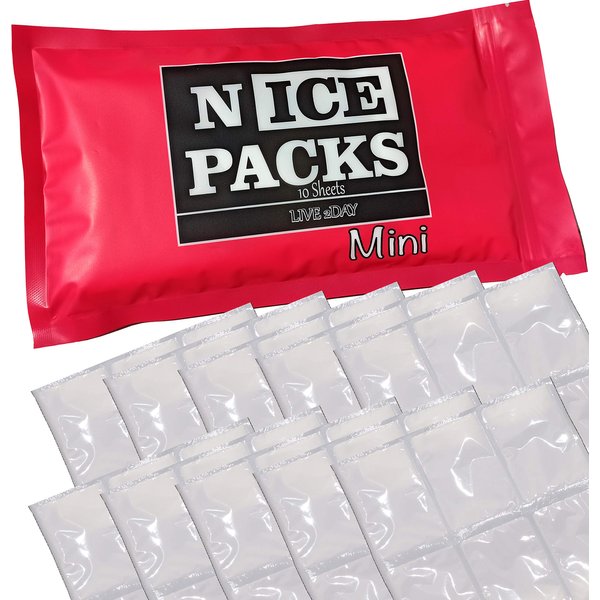 Nice Packs Dry Ice for Coolers – Lunch Box Ice Packs – Dry Ice for Shipping Frozen Food – Ice Packs for Kids Lunch Bags – Reusable Ice Packs – Long Lasting - Flexible