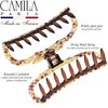 Camila Paris CP3594 French Hair Clip for Women Thick Hair for Long Curly Wavy Hair, Handmade Damier, Girls Hair Claw Clips, Styling Big Claw Clip for Thick Hair, Strong Hold Grip Made in France