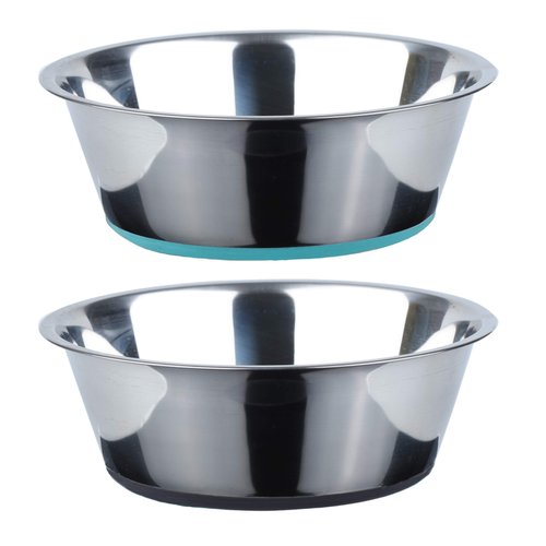 PEGGY11 Deep Stainless Steel Anti-Slip Dog Bowls, 2 Pack, 3 Cups