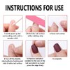 Rchosvam Press on Nails Medium Almond Fake Nails Purple Marble Stick on Nails Colorful Glaze Flase Nails with Design for Womens 24pcs