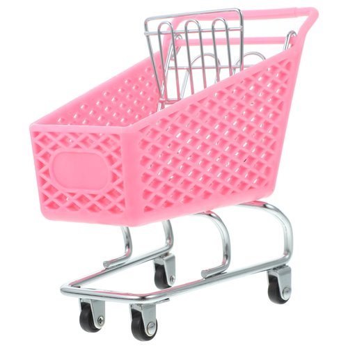 DOITOOL Miniature Grocery Cart Mini Supermarket Handcart 5.39x 5.5 in Mini Shopping Cart Shopping Utility Cart Shopping Grocery Cart Mode Storage Toy Desk Organizers Mini Shopping Cart (Random Color)