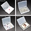 SOSOHOME 6 Pack Playing Card Deck Boxes Fits Baseball Trading Cards, Gaming Cards, Empty Plastic Storage Box, Snaps Closed