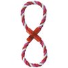 Boss Pet Products 03897 Digger's Multi-Colored Figure 8 Rope Tug Dog Toy, Red