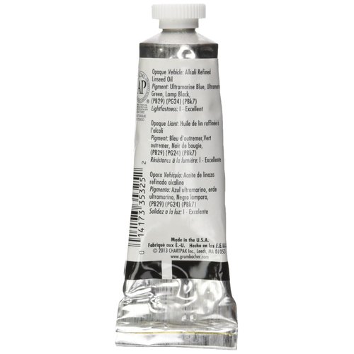 Grumbacher Pre-Tested Oil Paint, 37ml/1.25 Ounce, Payne's Gray (P156G)