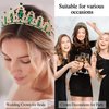 Atoden Green Birthday Crown and Birthday Queen Sash Tiara Birthday Girls Women Crystal Crown Princess Birthday Party Decorations Rhinestone Happy Birthday Accessories for Party Birthday Gifts