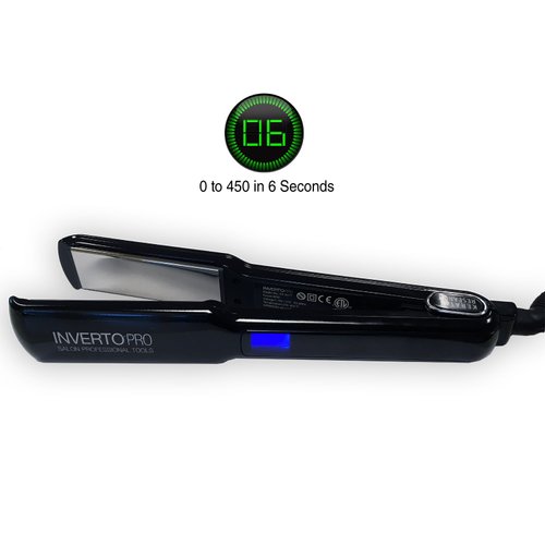 Super Professional Flat Iron Hair Straightener, (110V BLACK) Pro Silver Titanium Plates 1.5" for Keratin Treatments and salon duty Best Iron Ever Made