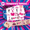 48 PCS Cheerleading Party Favors 24PCS Tattoos Stickers 24PCS Slap Bracelets Wristbands Perfect for Themed Birthday Baby Showers or Classroom Rewards Ideal Decor and Gifts for Girls and Boys