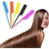 Colorful Rat Tail Comb Color Plastic Pointed Tail Comb Haircutting Comb Makeup Hairdressing Partition Comb Multicolor one-siz Hair Combs