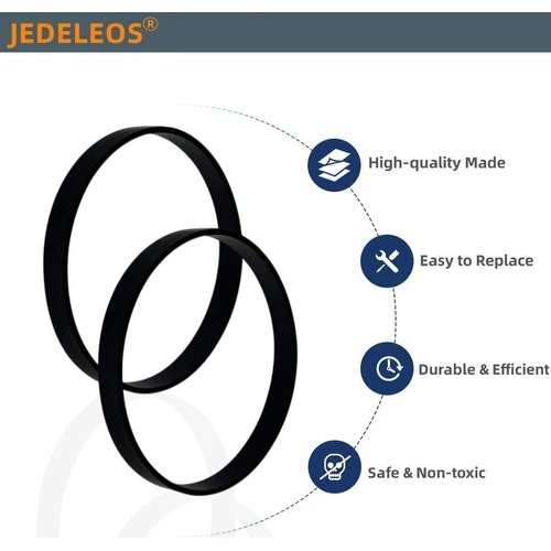 JEDELEOS Replacement Belts for Dirt Devil (Royal) Upright Vacuum Cleaner Style 5 Power Max Pet, Featherlite, Swivel Glide Series, Replace Parts 1LU0310X00, 3720310001 & 1540310001 (Pack of 2)