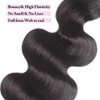 Rumdiku 12A Human Hair Bundles Body Wave Bundles Human Hair 18 20 22 Inch 100% Unprocessed Brazilian Virgin Hair Bundles Deals Weave 3 Bundles Human Hair Extensions Body Wave Bundles Natural Black