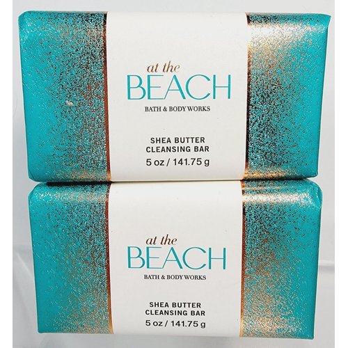 2 pack Shea Butter Cleansing Bar soap 5 oz each AT THE BEACH