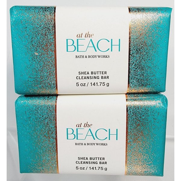 2 pack Shea Butter Cleansing Bar soap 5 oz each AT THE BEACH