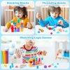Montessori Wooden Beads Sequencing Toy Set, Stacking Blocks & Lacing Beads & Matching Shape Stacker for 2 3 4 5 Year Old STEM Preschool Learning Montessori Toys Gifts for Kids Boy Girl Toddler