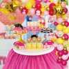 Princess Peach Balloons Garland Arch Kit, Pink Yellow Princess Peach Birthday Party Balloons with Star Foil Balloons for Girl Mario Princess Peach Party, Princess Themed Birthday, Princess Baby Shower