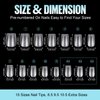 TOMICCA Extra Short Coffin Nail Tips, Coffin Press on Nails, 360Pcs Double-sided Matte Soft Gel Nail Tips, False Fake Acrylic Nail Extension Tips for Dip Powder Gel Polish 15 Size