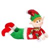 Hopearl Adorable Christmas Boy Elf Stuffed Doll Santa Helper Figurines for Holiday Handmade Plush Characters Fun Decorations Toys for Kids Party Favors, Red, 13''