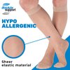 ABSOLUTE SUPPORT - Sheer Compression Stockings for Women 15-20mmHg - Womens Compression Support Knee High Socks for Travel, Sport, Nursing, Running - Beige, Medium - A101BE2