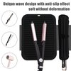 Portable Silicone Heat Resistant Mat for Hair Styling Tools: Curling Iron, Flat Iron, Straightener - Professional Hot Pad for Home, Salon, Travel