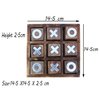 Wooden Tic Tac Toe Game | Board game for kids and family | Table Top Living Room Decor Fun Game | Indoor Outdoor Adults classic Travel Game (Burnt Wood)