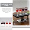 LUOZZY 48 PCS Miniature Wine Glasses Dollhouse 1:12 Miniature Wine Goblet Cups Model Tiny Wine Champagne Drink Cups Dollhouse Accessories