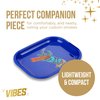 Vibes Premium Metal Tray- 7"x5.5"x0.3" Compact, Portable, and Designed for Your Leisure Time, Scratch-Resistant, and Travel-Friendly for On-The-Go Lifestyles (Hand Small)