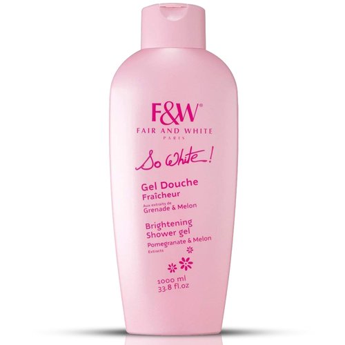 Fair and White So White Refreshing Brightening Body Wash – 1000ml / 33.8 fl oz – Daily Moisturizing Skin Shower Gel, with Pomegranate & Melon Extracts