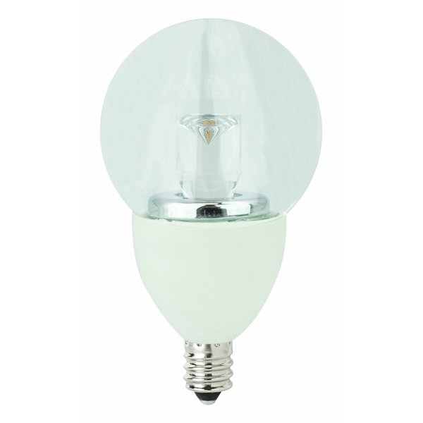 TCP LED4E12G1627K Candelabra LED Bulb, G16, 4W (25W Equiv.) - Dimmable - 2700K - 200 Lm.
