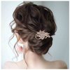 Yheakne Crystal Wedding Hair Comb Gold Rhinestone Hair Comb Bride Hair Comb Headdress Crystal Bridal Hair Accessories for Bride and Bridesmaid Decorative Headpieces (Gold)