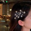 Bartosi Rhinestone Star Hair Clips Crystal Star Hair Clip Bride Wedding Hair Barrettes Sparkly Silver Hair Pins Bridal Decorative Hair Accessories for Women and Girls (Pack of 2)
