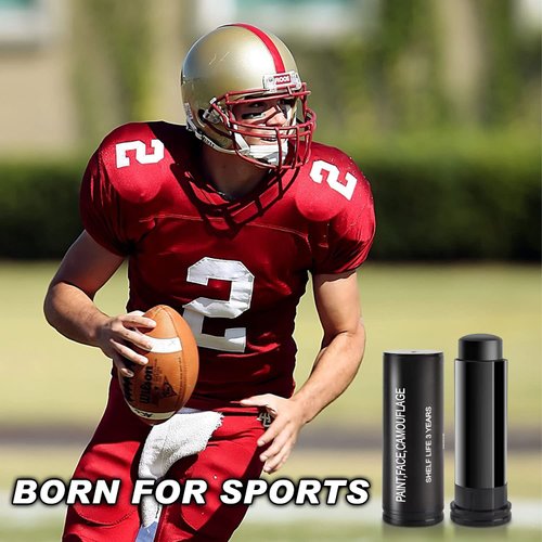 4pcs Eye Black Stick for Sports Face Paint for Sports Eye Stick Football Eye Black Face Body Paint Stick Clown Black Makeup for Baseball Softball Lacrosse Stadium Athletes Halloween Cosplay (SET A)