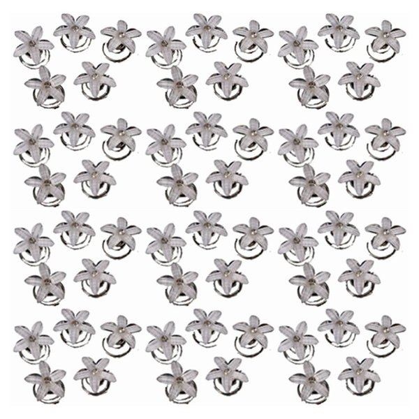 Vctitil 60 PCS Hair Clip Shining Hairgrips Twists Coils Flower Headwear Swirl Spiral Accessories Wedding Bridal Five Petals Flower Spiral Hairpins for Wedding