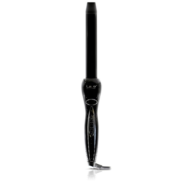 ISO Beauty ISOTWCBG25MM-705 The Digital Twister - 25mm Tourmaline-Infused Ceramic Pro Curling Wand w/Cool Tip - Gold Collection - Black