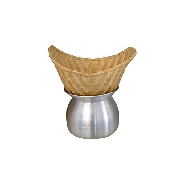 Set of Sticky Rice Steamer Pot and Basket Cook Kitchen Cookware Tool