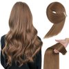 Human Hair Tape in Hair Medium Brown 22 Inch 20pcs Seamless Skin Weft Tape in Hair Extensions Straight Double Sided Remy Invisible Tape in Hair Extensions Human Hair (10#,22 Inch)