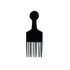 Hercules Sagemann 90 Hard Rubber Pick Comb. 10 Tooth Extra Coarse, 6.75in Tall Hard Rubber Thick Hair Pick Comb, Hair Comb for Afro Hair, Hair Pick for Women and Men, Hair Comb for Everyday Hair Styling. Handmade and Hand Polished for Everyday Hair Care.