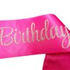 NAUXIUDSJS 21st Birthday Sash, Birthday Sash for Girls,Birthday Princess 21st Birthday Gifts Decorations for Happy 21st Birthday Party Favor Supplies,Hot Pink Silver