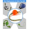 Harhana Dog Rope Toys with Squeaky Ball, Tug of War Dog Toy Ball on Rope, Durable Rubber, Fetch Dog Toys, Interactive Dog Toys for Boredom, Rope Dog Toys for Small, Medium Dogs to Keep Them Busy