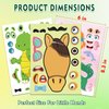 Aowplc 36 Pcs Make-A-Face Sticker Sheets Kids Party Favors Mix and Match Stickers with Dinosaurs, Mermaids, Unicorns, Horses, Farm & Sea Animals for Parties, Birthdays, Classroom Activities & Crafts