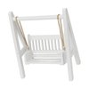 Rengu Miniature Swing White Dollhouse Miniature Porch Swing Exquisite Thickness