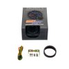 GlowShift Tinted 7 Color 10,000 RPM Tachometer Gauge - for 1-10 Cylinder Gas Powered Engines - Black Dial - Smoked Lens - 2-1/16" 52mm